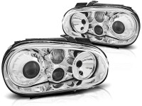 Scheinwerfer Set Volkswagen Golf IV BJ 09/97-09/03 Klar Chrom R32 Look RHD LHD