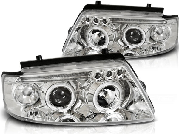 Angel Eyes Scheinwerfer Set VW Passat 3B BJ 11/96-08/00 Klar Chrom