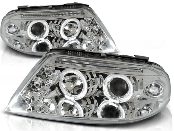 Angel Eyes Scheinwerfer Set VW Passat B5 GP 3BG BJ 09/00-03/05 Klar Chrom