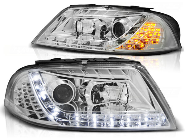 Scheinwerfer Set mit TFL Optik VW Passat 3BG BJ 09/00-03/05 Chrom LED Blinker