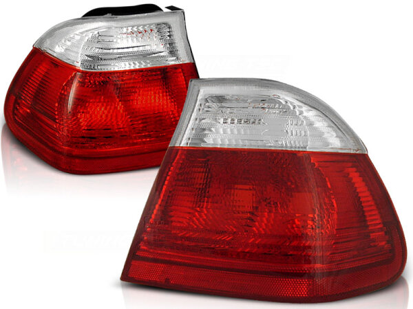Rückleuchten Set BMW E46 Limousine BJ 05.98-08.01 Klarglas / Rot / Chrome