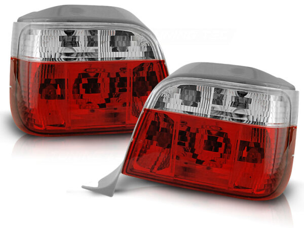 Rückleuchten Set BMW E36 Touring BJ 05.94-08.99 Klarglas / Rot / Chrome