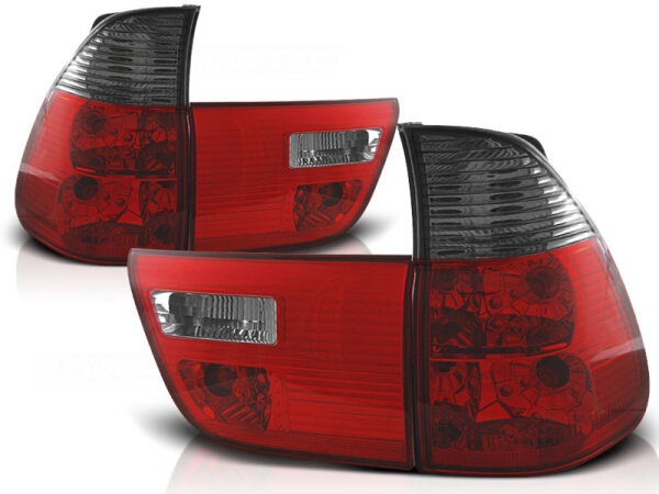 Rückleuchten Set BMW X5/E53 BJ 09.99-10.03 Klarglas / Rot / Rauch