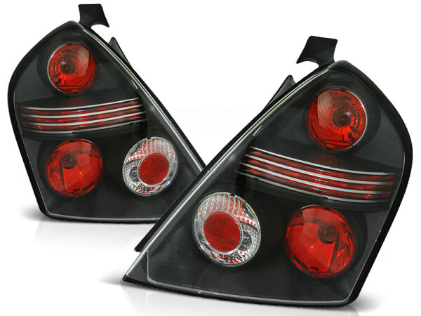 Rückleuchten Set Fiat Stilo BJ 10.01-07 Klarglas / Schwarz 3 Türer