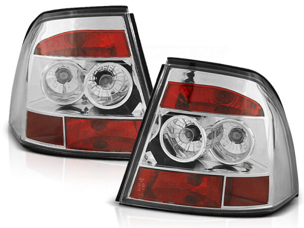 Rückleuchten Set Opel Vectra B BJ 11.95-12.98 Klarglas / Chrome