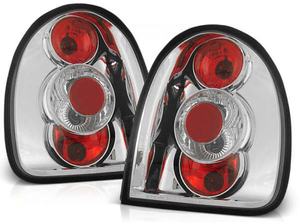 Rückleuchten Set Opel Corsa B Hatchback BJ 02.93-10.00 Klarglas / Chrome 3D