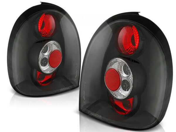 Rückleuchten Set Opel Corsa B Hatchback BJ 02.93-10.00 Klarglas / Schwarz 3D