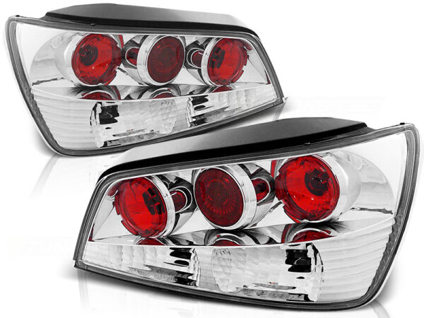 Rückleuchten Set Peugeot 306 Hatchback BJ 02.93-04.97 Klarglas / Chrome 3D/5D