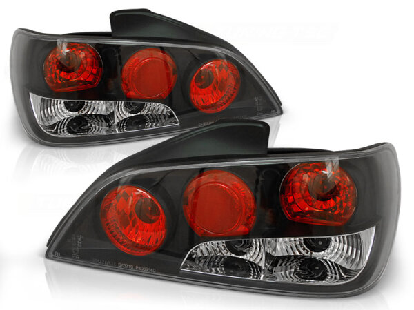 Rückleuchten Set Peugeot 406 Limousine BJ 09.95-04.99 Klarglas / Schwarz