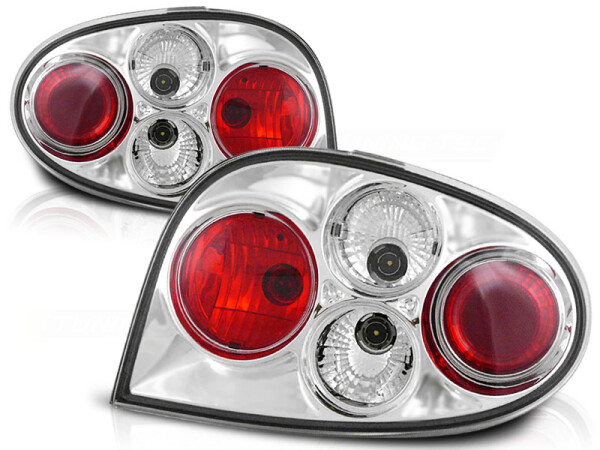 Rückleuchten Set Renault Megane Coupe/Cabrio BJ 96-10.02 Klarglas / Chrome