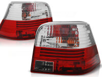 R&uuml;ckleuchten Set Volkswagen Golf IV Hatchback BJ 09.97-09.03 Klarglas / Rot / Chrome