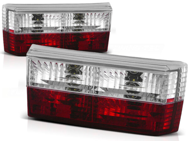 Rückleuchten Set Volkswagen Golf I BJ 05.74-07.83 Klarglas / Rot / Chrome
