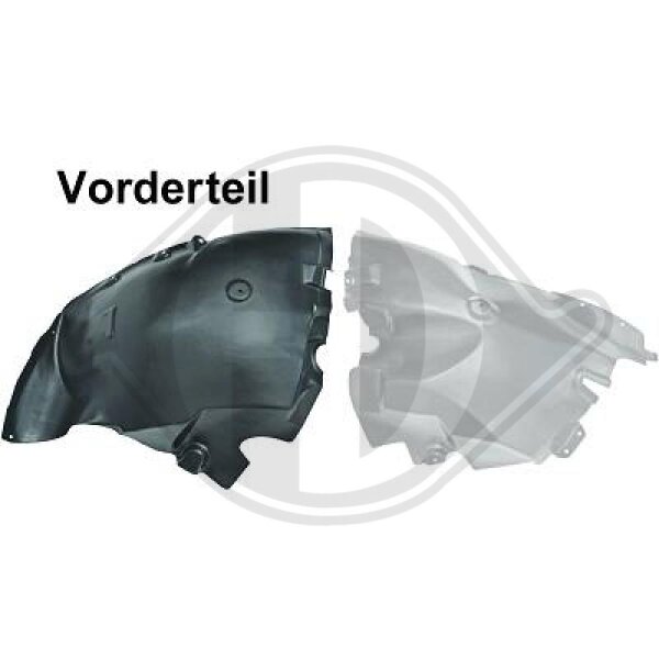 Verkleidung, Radhaus Vorderachse links vorne vorne links für MERCEDES-BENZ SPRINTER 3-t Bus (B906)