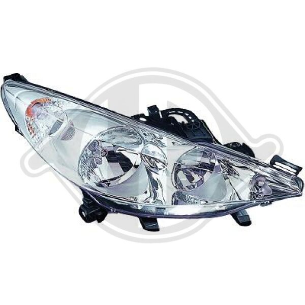 Hauptscheinwerfer rechts für PEUGEOT 207 (WA_, WC_)