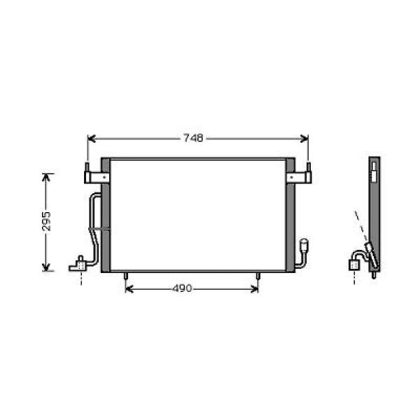 Kondensator, Klimaanlage für PEUGEOT PARTNER Kasten/Großraumlimousine (5_, G_)