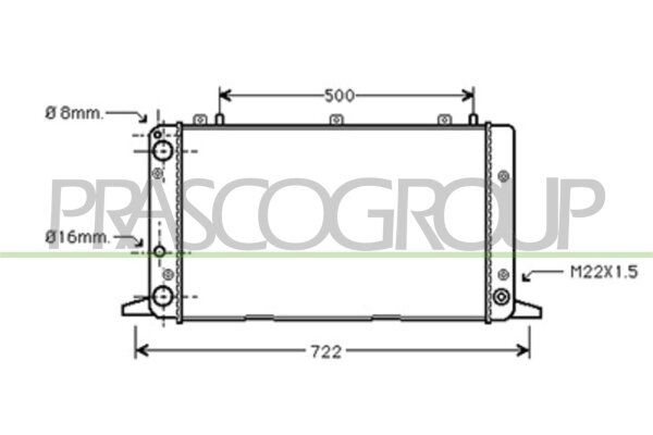 Kühler, Motorkühlung für AUDI 80 B3 Stufenheck (893, 894, 8A2)