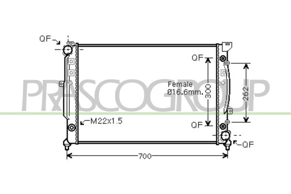 Kühler, Motorkühlung für AUDI A4 B5 (8D2)