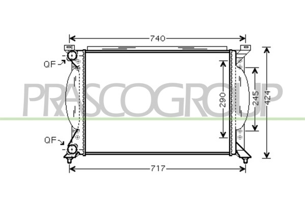 Kühler, Motorkühlung für AUDI A4 B5 (8D2)