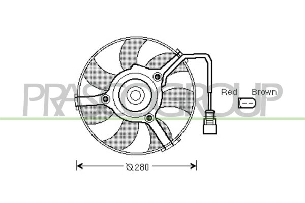 Lüfter, Motorkühlung links für AUDI A8 D2 (4D2, 4D8)