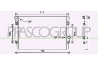 Kühler, Motorkühlung vorne für SEAT LEON...