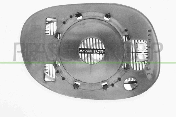 Spiegelglas, Außenspiegel links für CITROËN C2 (JM_)