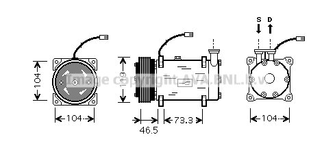 Kompressor, Klimaanlage für PEUGEOT 206 Schrägheck (2A/C)