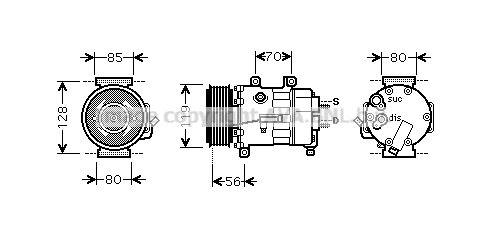 Kompressor, Klimaanlage für PEUGEOT 307 (3A/C)