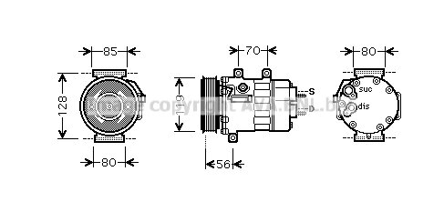 Kompressor, Klimaanlage für FIAT SCUDO Kasten (270_, 272_)