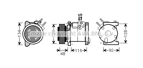 Kompressor, Klimaanlage für CHRYSLER VOYAGER IV (RG, RS)