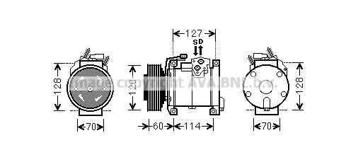 Kompressor, Klimaanlage für CHRYSLER VOYAGER IV (RG, RS)