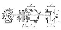Kompressor, Klimaanlage f&uuml;r NISSAN NP300 PICKUP (D22)