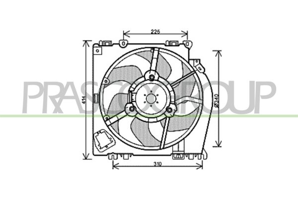 Lüfter, Motorkühlung für RENAULT MODUS / GRAND MODUS (F/JP0_)