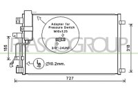 Kondensator, Klimaanlage f&uuml;r NISSAN QASHQAI / QASHQAI +2 I (J10, NJ10, JJ10E)