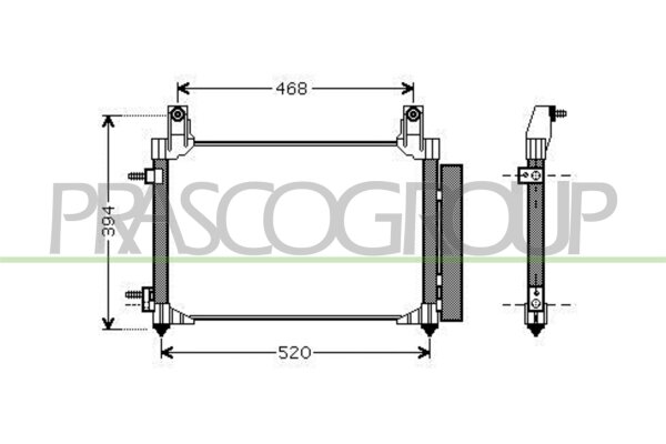 Kondensator, Klimaanlage für CHEVROLET MATIZ (M200, M250)