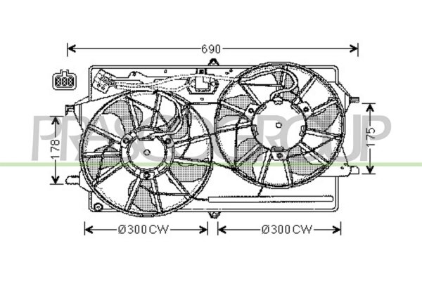 Lüfter, Motorkühlung für FORD FOCUS I (DAW, DBW)