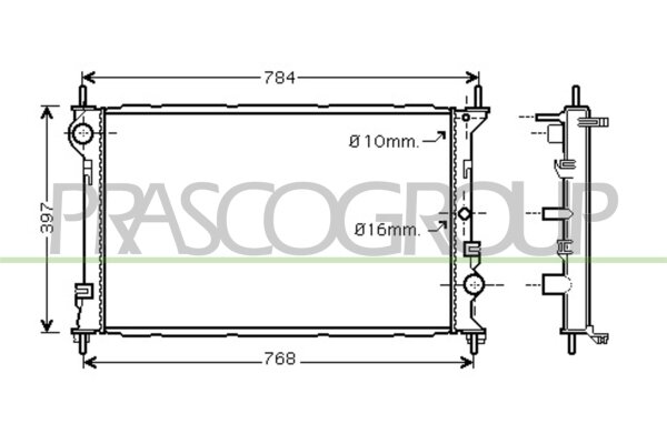 Kühler, Motorkühlung für FORD TRANSIT CONNECT (P65_, P70_, P80_)