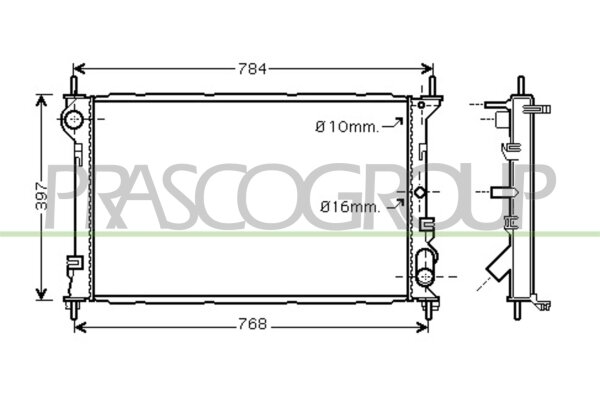 Kühler, Motorkühlung für FORD TRANSIT CONNECT (P65_, P70_, P80_)