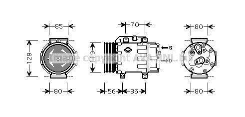 Kompressor, Klimaanlage für VOLVO S40 II (544)