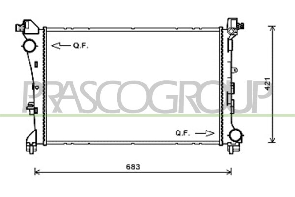 Kühler, Motorkühlung für FIAT 500L (351_, 352_)