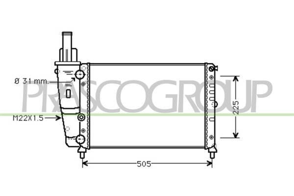 Kühler, Motorkühlung für FIAT PUNTO (176_)