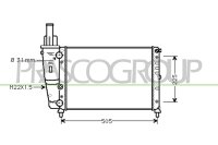 Kühler, Motorkühlung für FIAT PUNTO (176_)