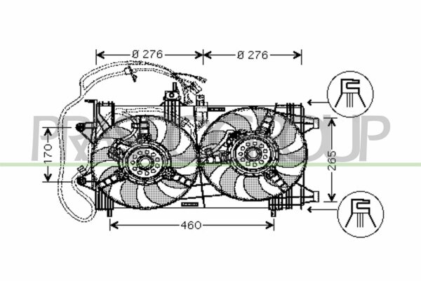 Lüfter, Motorkühlung für FIAT PUNTO (188_)
