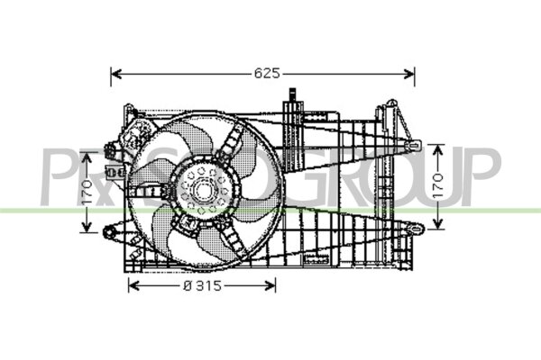 Lüfter, Motorkühlung für FIAT PUNTO (188_)