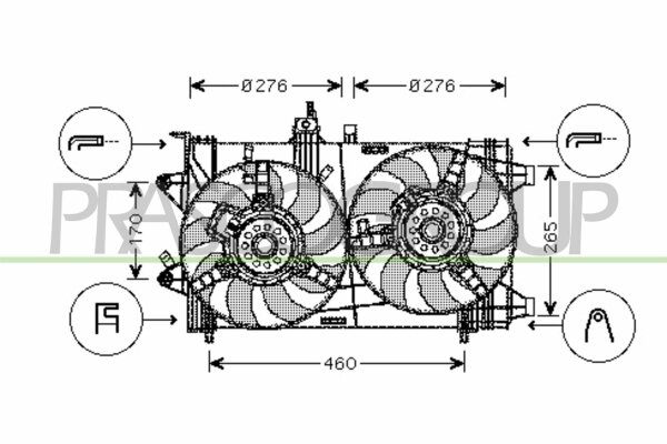 Lüfter, Motorkühlung für FIAT PUNTO (188_)