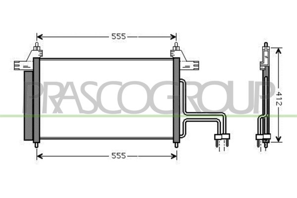 Kondensator, Klimaanlage für FIAT STILO (192_)