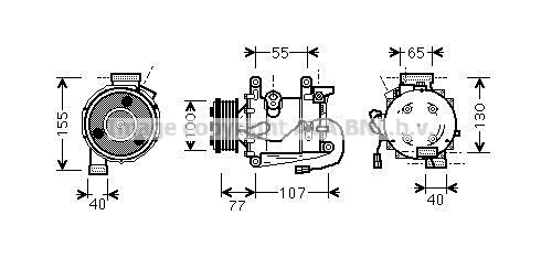 Kompressor, Klimaanlage für HONDA CR-V III (RE_)