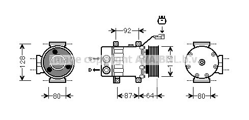 Kompressor, Klimaanlage für JEEP CHEROKEE (XJ)