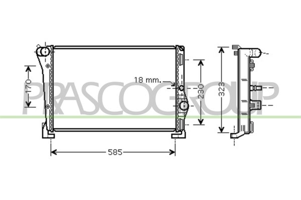 Kühler, Motorkühlung für FIAT IDEA (350_)