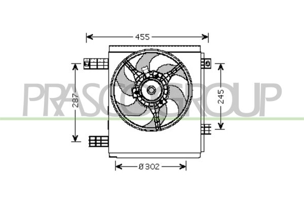 Lüfter, Motorkühlung für SMART CITY-COUPE (450)
