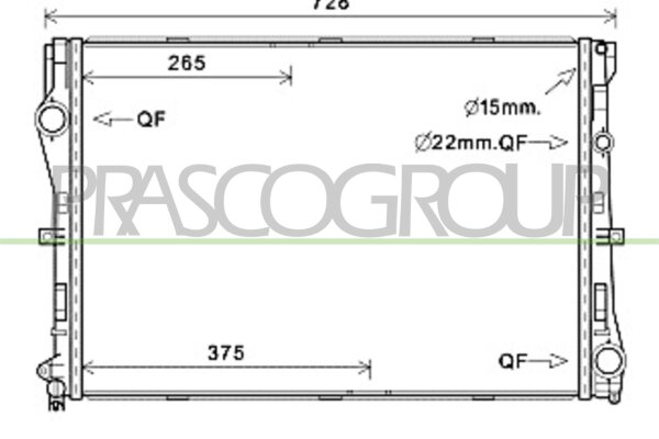 Kühler, Motorkühlung für MERCEDES-BENZ C-CLASS (W205)